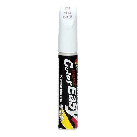 Tinta Reparo Automotivo Caneta Tira Risco Com Aplicador Top Cor Branca Foto 1