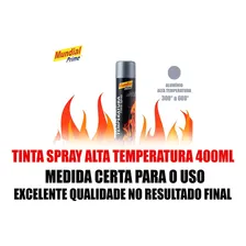 Tinta Spray Alta Temperatura 600 Graus Cor Alumínio 400ml Foto mini  3