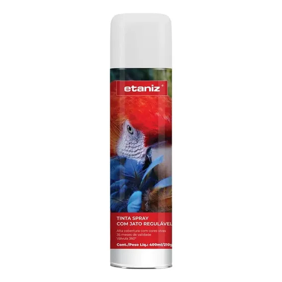 Tinta Spray Alta Temperatura Branco 400ml - Etaniz Foto 1
