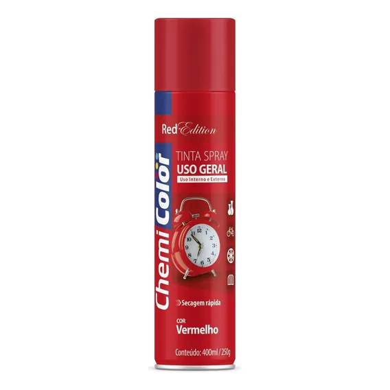 Tinta Spray Brilhante Uso Geral Multiuso 400ml Chemicolor Foto 1