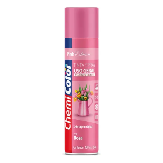 Tinta Spray Chemicolor Uso Geral Rosa 400ml 131 Foto 1