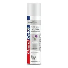 Tinta Spray Fosco Uso Geral Multiuso 400ml Chemicolor Cor Branco Foto mini 1