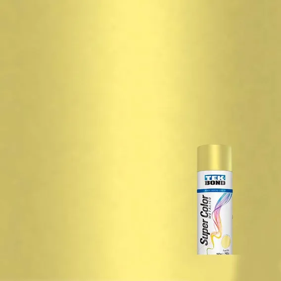 Tinta Spray Metálico Super Color Dourado 350ml Tekbond Tekbo Foto 1