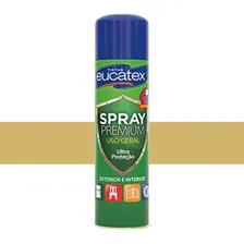 Tinta Spray Multiuso Cor Dourado Brilhante 400ml Eucatex Foto mini 1