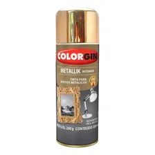 Tinta Spray Ouro Efeito Metalizado para Madeiras Metais e Plásticos Colorgin Metallik Foto mini 4