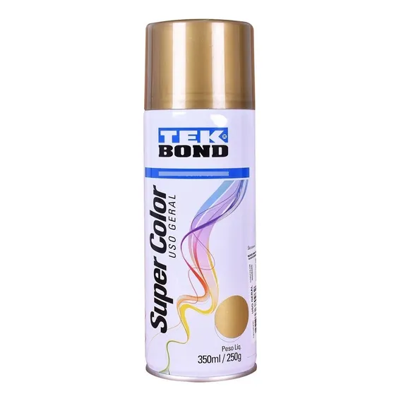 Tinta Spray Super Color Dourado Tekbond 350ml/250g Foto 1