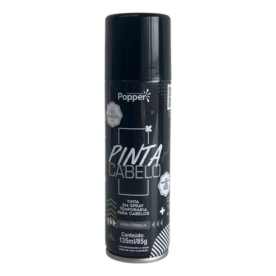 Tinta Spray Temporária Para Cabelos - Cores Lançamentos Cor Preto Foto 1