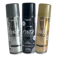 Tinta Spray Temporária Para Cabelos - Cores Lançamentos Cor Preto Foto mini 3