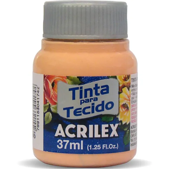 Tinta Tecido Fosca 037ml Pessego Acrilex Duzia Foto 1