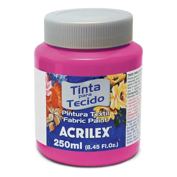 Tinta Tecido Fosca 250ml Rosa Escuro Foto 1