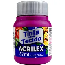 Tinta Tecido Fosca 37ml Magenta Acrilex Foto mini 1