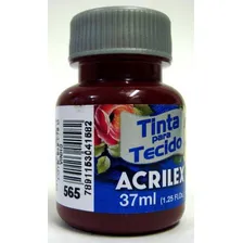 Tinta Tecido Fosca 37ml Vinho Acrilex Foto mini 2