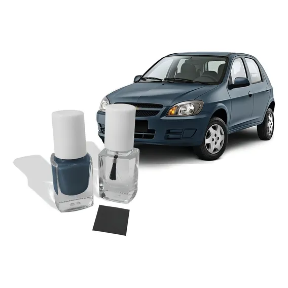Tinta Tira Risco Automotivo Chevrolet Celta Cor Azul Sky Foto 1