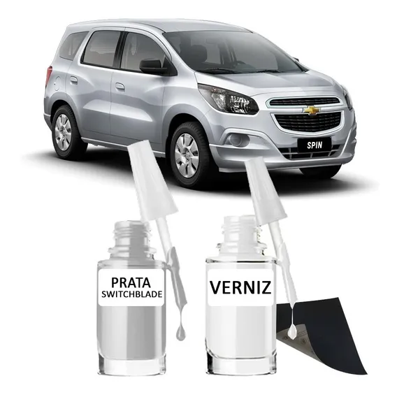Tinta Tira Risco Automotivo Chevrolet Spin Prata Switchblade Foto 1