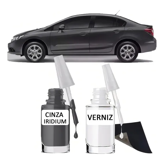 Tinta Tira Risco Automotivo Cinza Iridium Foto 1
