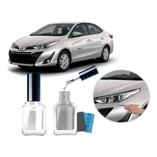 Tinta Tira Risco Automotivo Cor Carro Toyota Yaris 2019 2020 Prata Lua Nova Foto mini 1