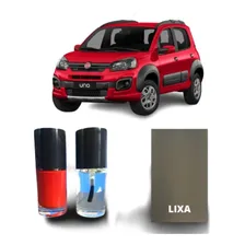Tinta Tira Risco Automotivo Fiat Punto Cor Vermelho Alpine Foto mini 1