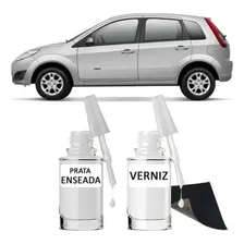 Tinta Tira Risco Automotivo Ford Fiesta Prata Enseada Foto  mini 1