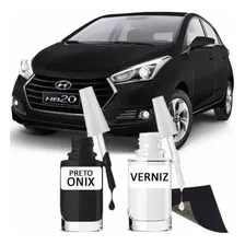 Tinta Tira Risco Automotivo Hyundai Hb20 Cor Preto Onix Foto mini 1
