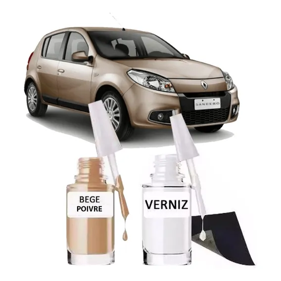 Tinta Tira Risco Automotivo Renault Bege Poivre Foto 1