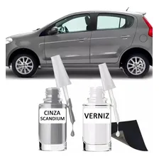 Tinta Tira Risco Retoque Automotivo Fiat Cinza Cromo Cinza Foto mini 1