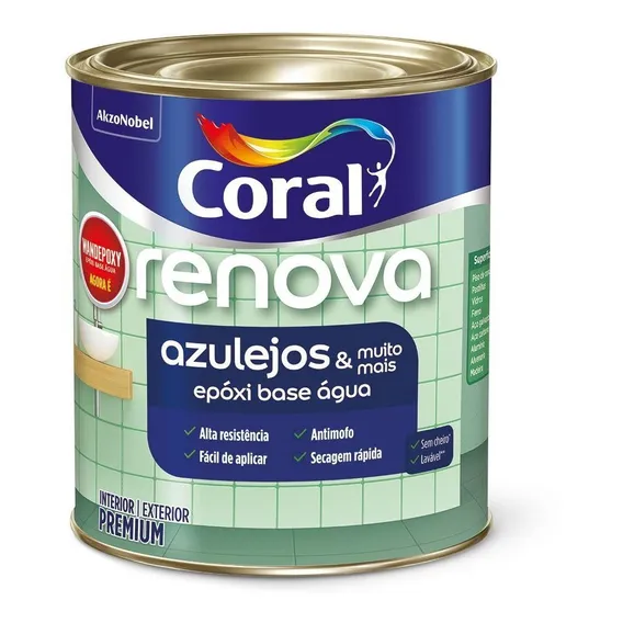 Tinta Wandepoxy Coral Base Água Brilhante Branco 900ml Foto 1