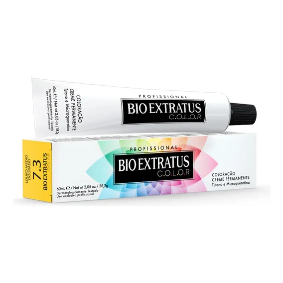 Tintura Bio Extratus Coloração Creme 7.3 Louro Médio Dourado Foto 1