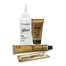 Tintura Coloração Creme Hidra Gloss Acquaflora Tom 4.0 castanho natural Foto mini 3