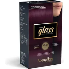 Tintura Coloração Creme Hidra Gloss Acquaflora Tom 55.62 CASTANHO CLARO VIOLINE Foto  mini 1