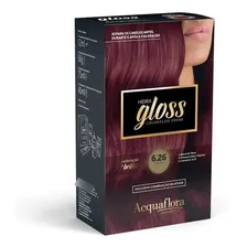 Tintura Coloração Creme Hidra Gloss Acquaflora Tom 6.26 marsala Foto mini 1