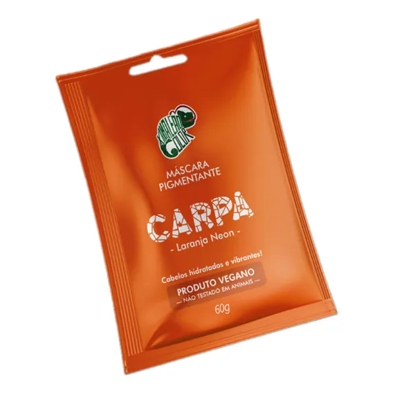Tintura Kamaleão Color  Máscara Pigmentnate Máscara pigmentante tom carpa laranja neón para cabelo Foto 1