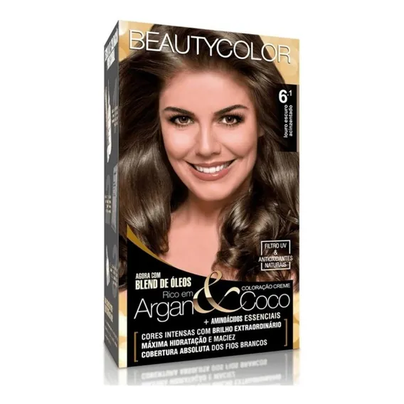 Tintura Permanente Beauty Color 6.1 Louro Escuro Acinzentado Foto 1
