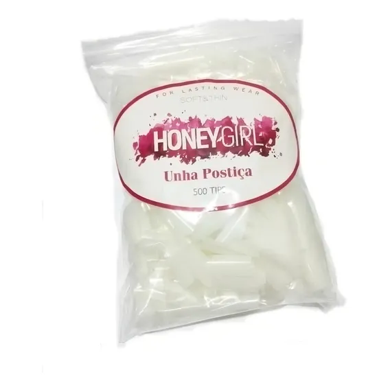 Tips Sorriso Natural Saco Honey Girl Unhas Acrigel C/ 500 Foto 1