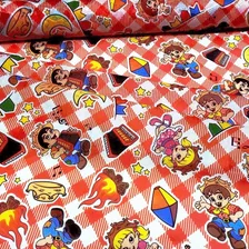 Tnt Estampado Festa Junina Caipira Xadrez Vermelho 2 Metros Desenho Do Tecido Xadrez Vermelho Caipira Foto mini 2