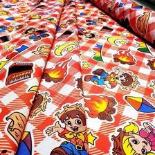 Tnt Estampado Festa Junina Caipira Xadrez Vermelho 2 Metros Desenho Do Tecido Xadrez Vermelho Caipira Foto mini 3