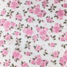 Tnt Estampado Rosas Floral Mesa Parede 1,40mx 1 Metro Foto  mini 1