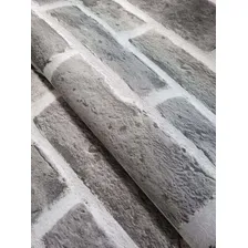 Tnt Estampado Tijolinho Tijolo Cinza 1,4m X 5 Metros Foto mini 3