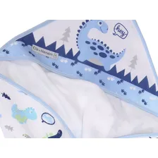 Toalha Banho Bebe Felpuda Forro Fralda Capuz Dino Infantil Foto mini 3