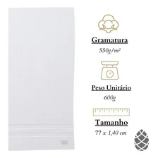 Toalha Banho Buddemeyer Algodão Egípcio 77x140 Branco Foto mini  2