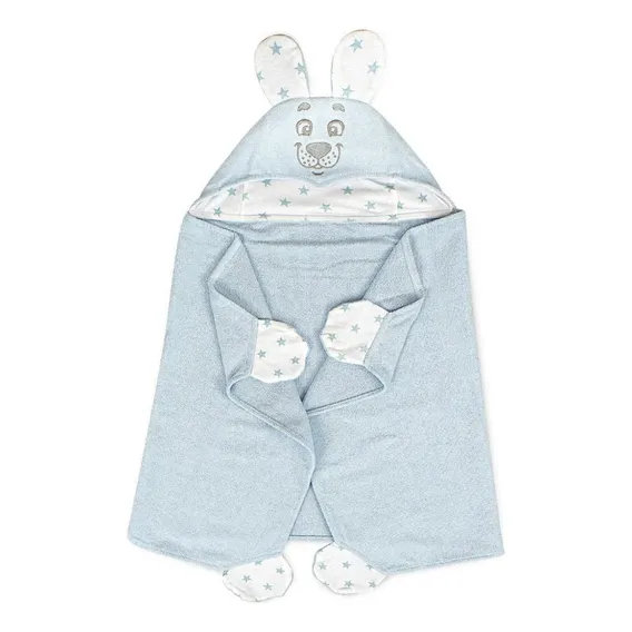 Toalha Banho Com Capuz Sofisticata Baby Amigo Urso Azul Foto 1