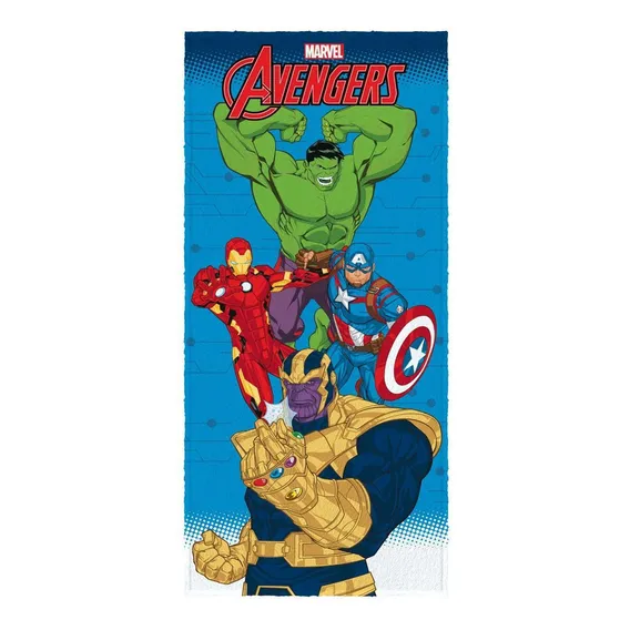 Toalha Banho Infantil Felpuda Estampada Vingadores Avengers Foto 1