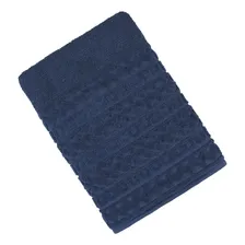 Toalha Banho Luxo Cosmopolitan Grossa Algodão Fio Penteado Cor Marinho Geométrica Foto mini 1