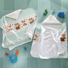 Toalha Banho P/ BebĂȘ Raposa Baby C/ Fralda C/ Capuz Dohler Foto mini 4