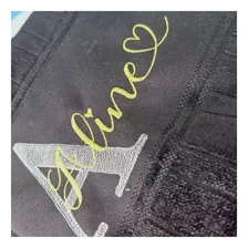 Toalha Bordada Personalizada Com Um Nome E Inicial 45cmx30cm Cor Preto Foto mini  3