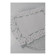 Toalha De Bandeja Bordados Do Ceará Renda Richelieu Branca Cor Branco Flores Foto mini 2