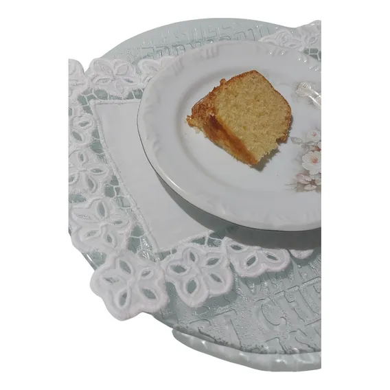 Toalha De Bandeja Bordados Do Ceará Renda Richelieu Branca Cor Branco Flores Foto 1