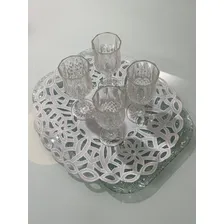 Toalha De Bandeja Bordados Do Ceará Richelieu 37x37cm Cor Branco Liso Foto mini 4