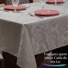 Toalha Mesa Jacquard 4 Lugares Cores Luxo Cor Palha Foto mini 2