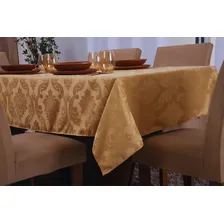 Toalha Mesa Jacquard Dourada 1,35x2,60 Foto mini 3