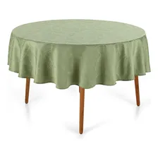 Toalha Mesa Karsten Redonda Tilia Menta Jacquard 4 Lugares Cor Verde Menta Toalha Mesa 160cm Tilia Foto  mini 1